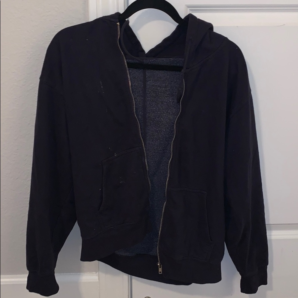 Navy zip up - Brandy Melville